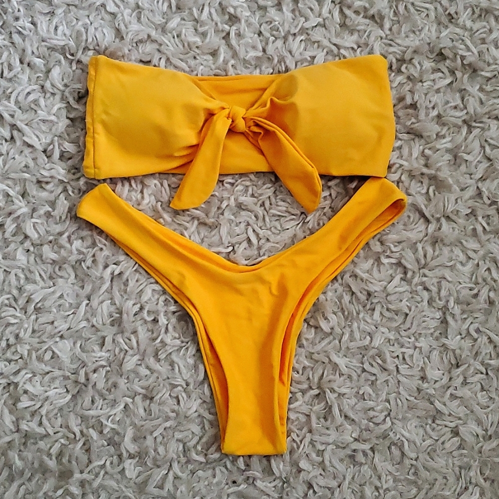 Gold Bandeau Zaful Bikini Set